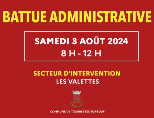 Battue administrative ce samedi 3 août 2024