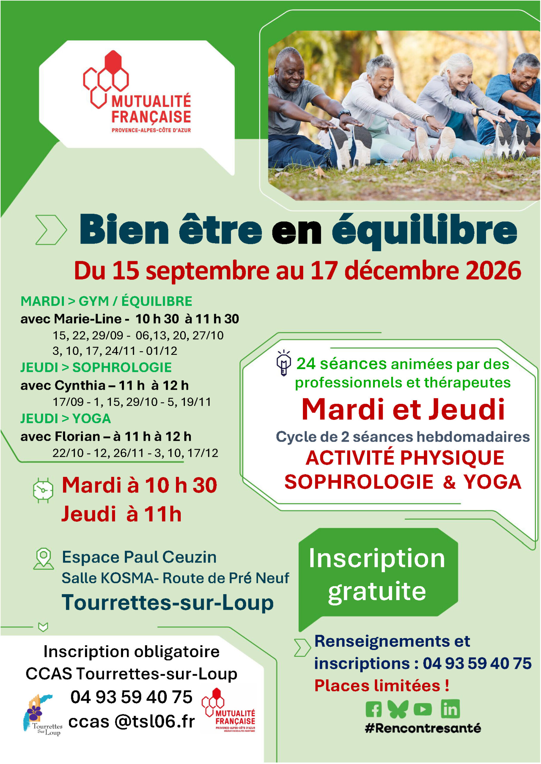 Ateliers-séniors : Bien-être en équilibre